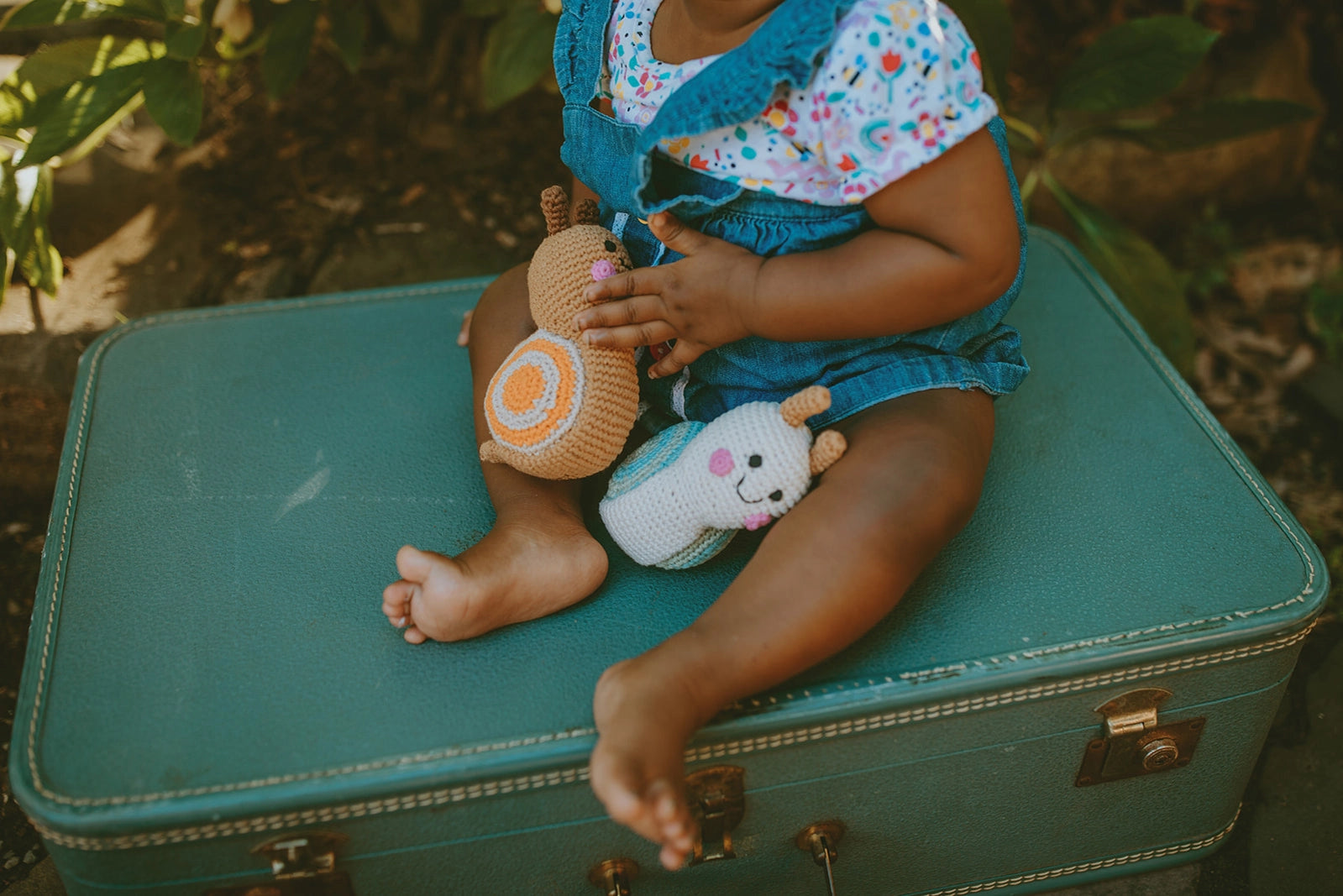Plush  Snail Rattle: White