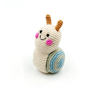 Plush  Snail Rattle: White