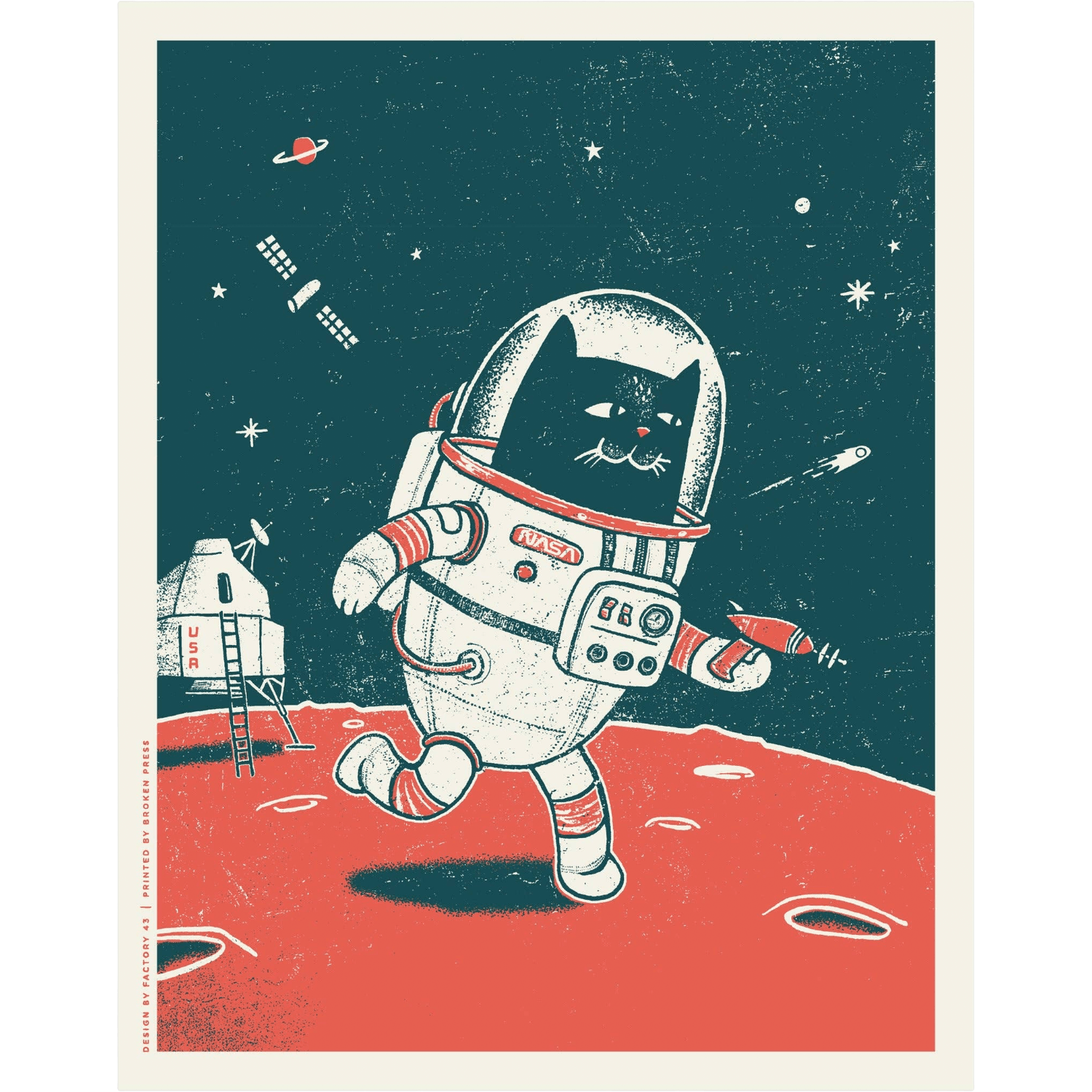 Space Cat | 11" x 14" | Signed, Art Print