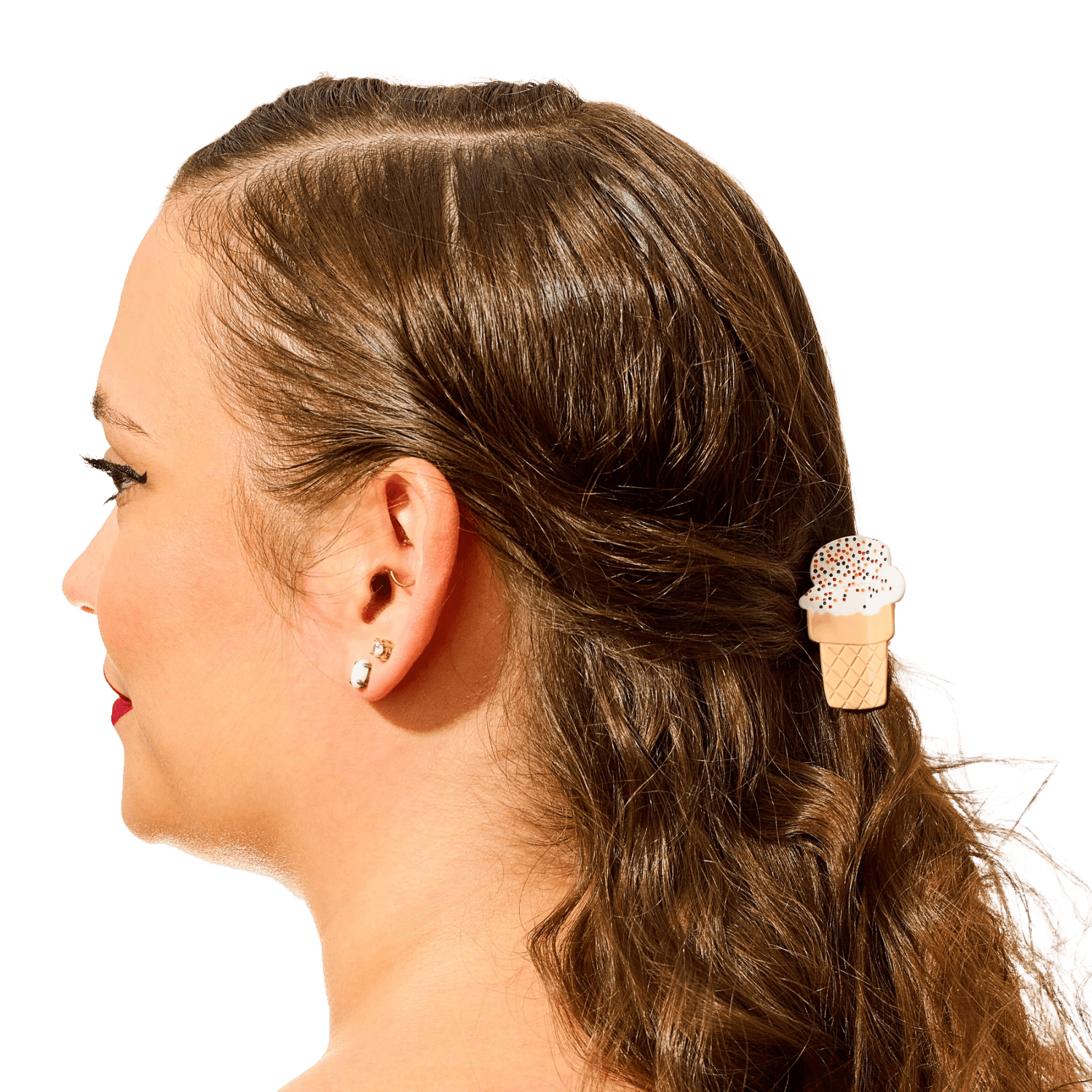Sprinkle Ice Cream | Mini Hair Claw Clip