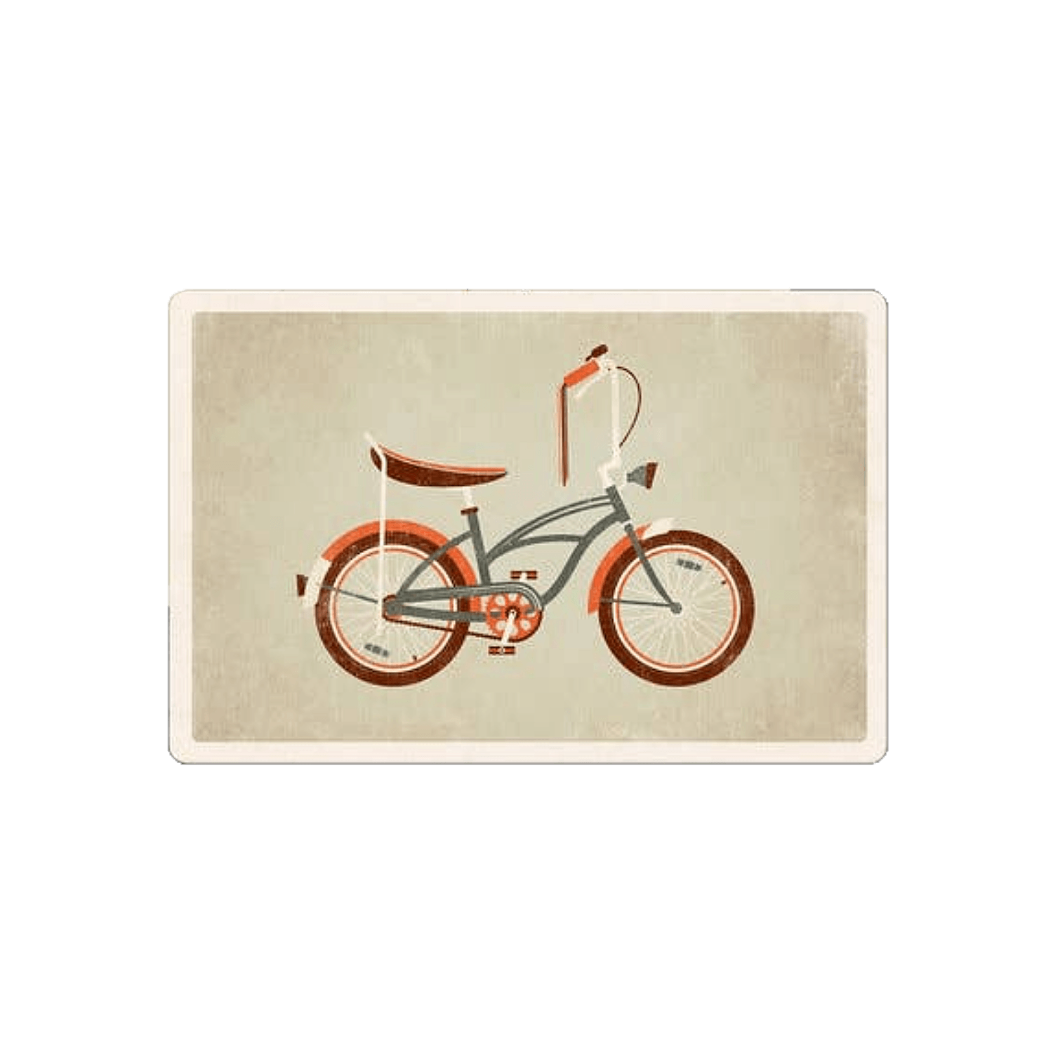 Illustration of a bicycle on a textured beige background