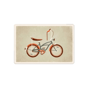 Illustration of a bicycle on a textured beige background
