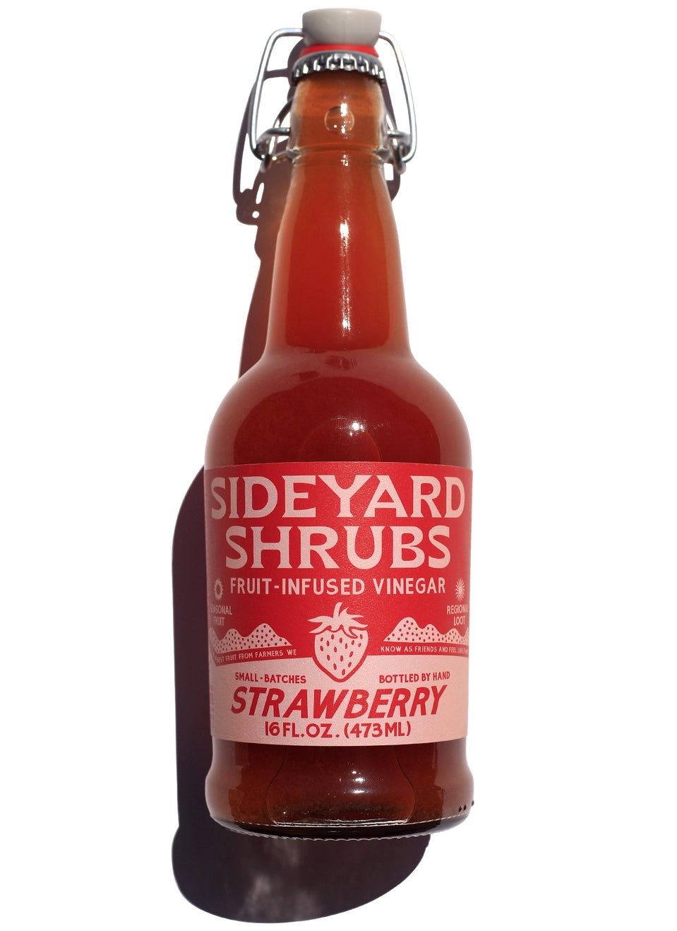 Strawberry Fruit Infused Vinegar by Sideyard Shrubs