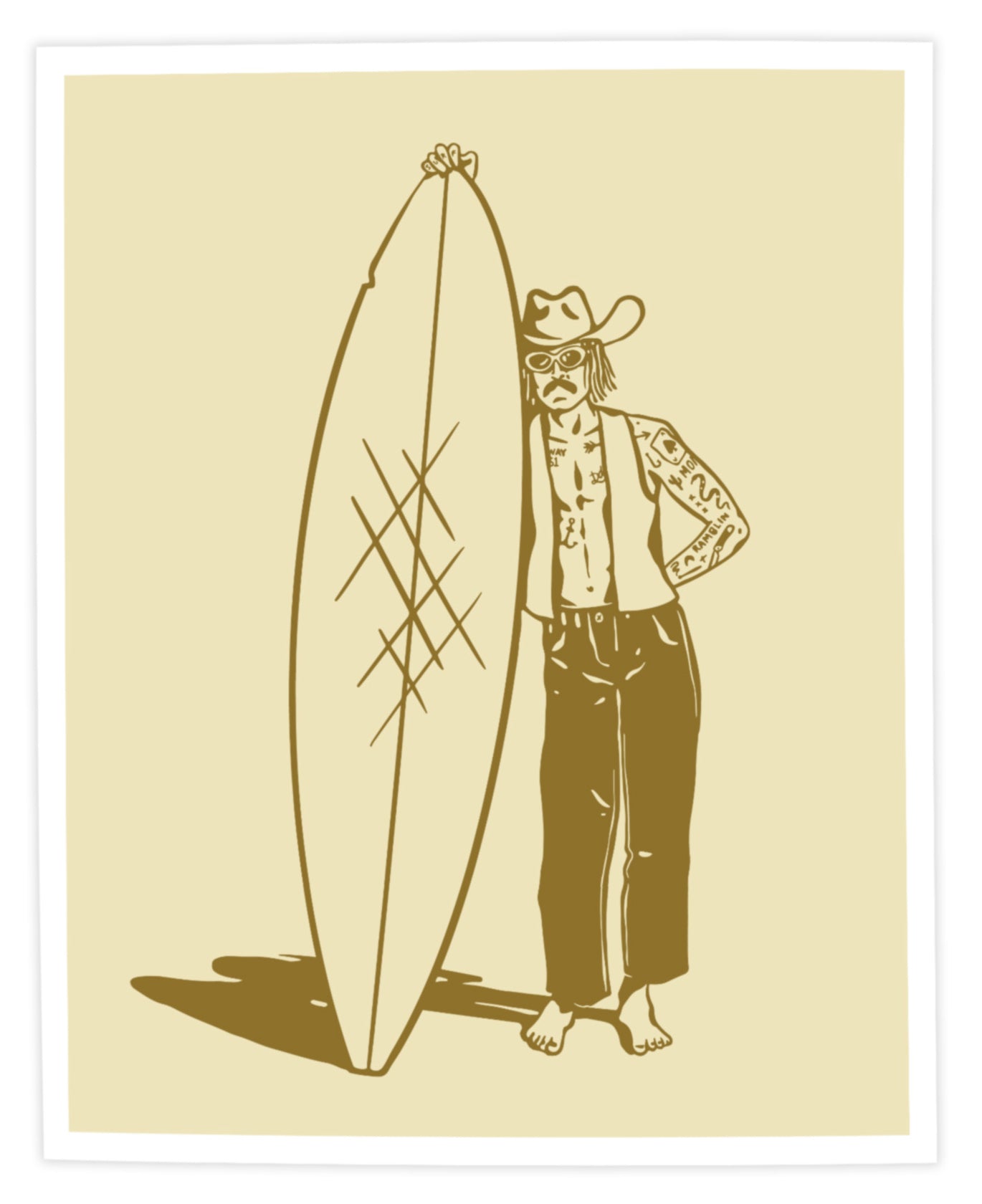 Surf Sheriff Art Print