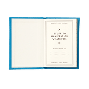 Open notebook with text.