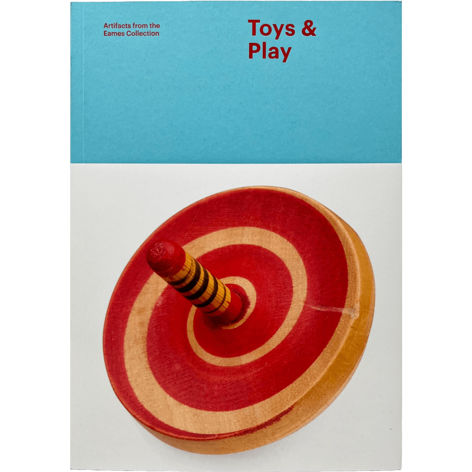 Book cover titled 'Toys & Play' with a red and yellow toy on a white background