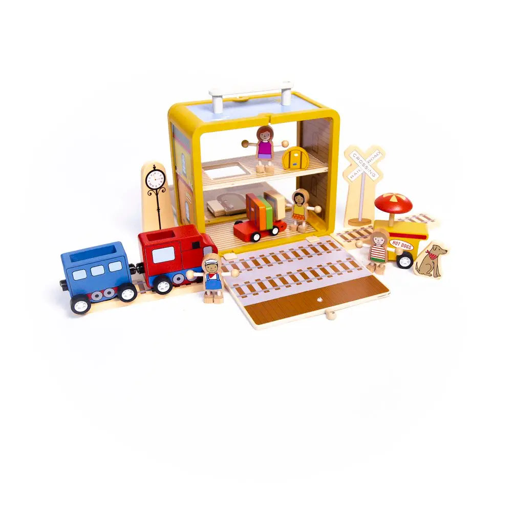 Train Station Suitcase Series Magnetic Wood Toy