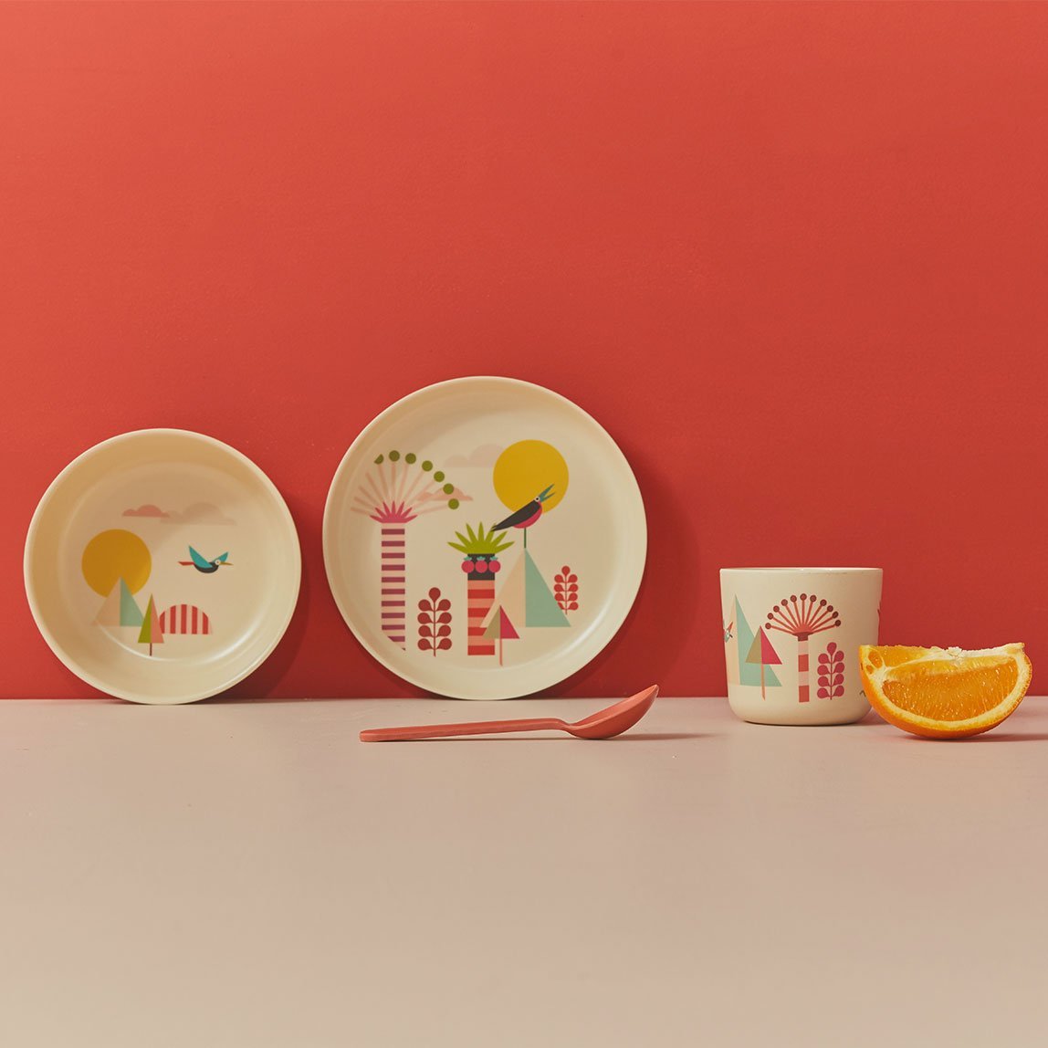 Trees Illustrated Plate Set