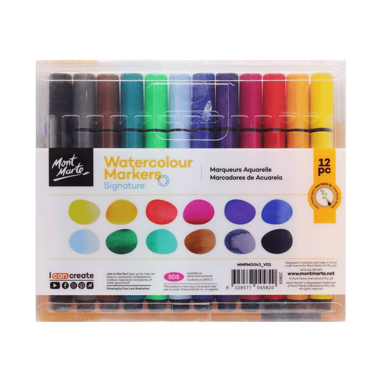 Tri Grip Signature 12 Piece | Watercolor Markers