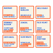 Set of 9 cards with riddle-style questions.