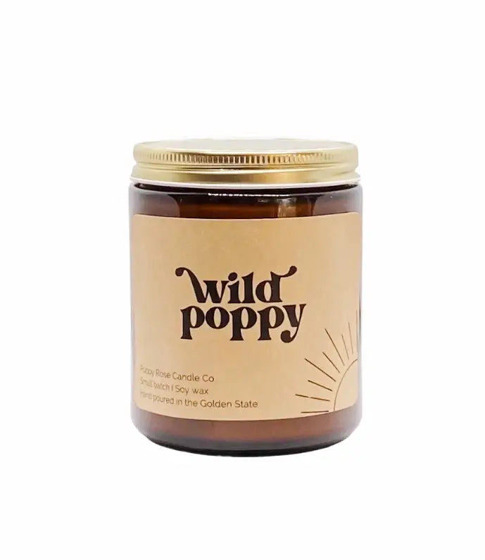 Wild Poppy Handpoured Coconut Wax Candles