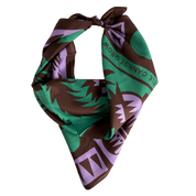 Wild Thistle Purple & Green | 100% Silk Scarf