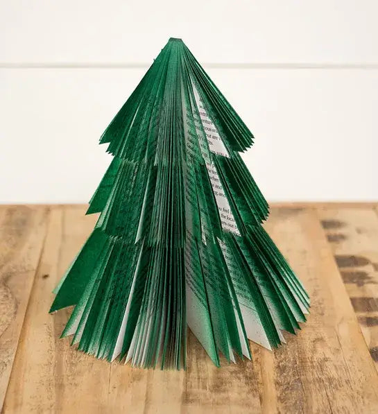 Repurposed Book Pages Christmas Tree -  Medium