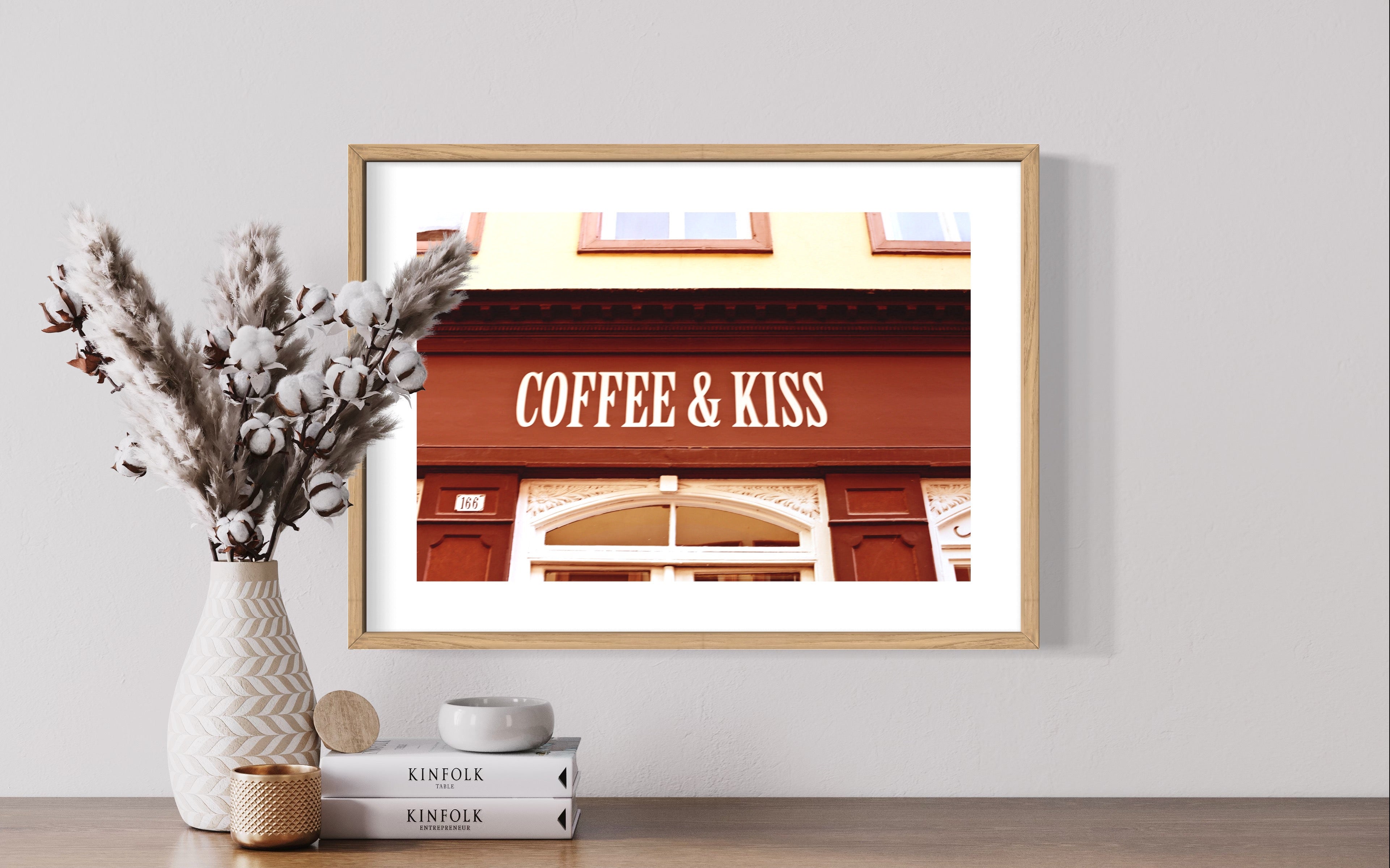 Coffee And Kiss, Matted Print