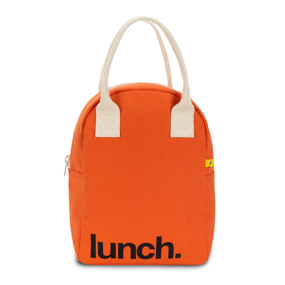 'Lunch' Poppy - Organic Cotton Zipper Lunch Bag