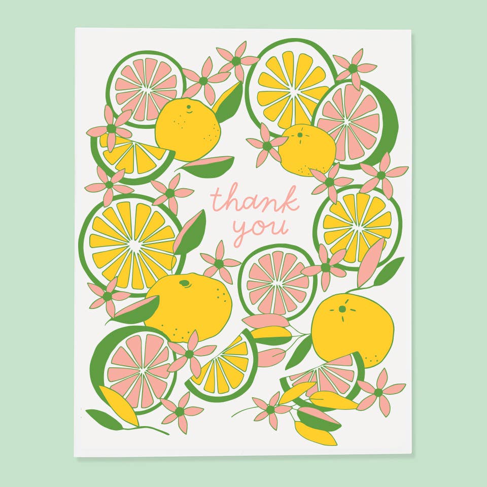 Citrus Thank You Greeting Card