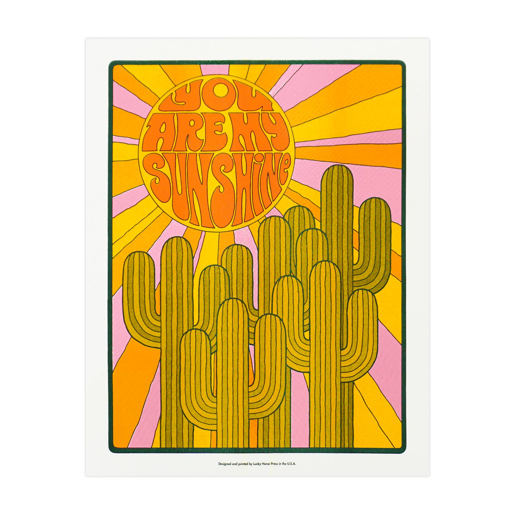 You Are My Sunshine Risograph Print - 11"x14"