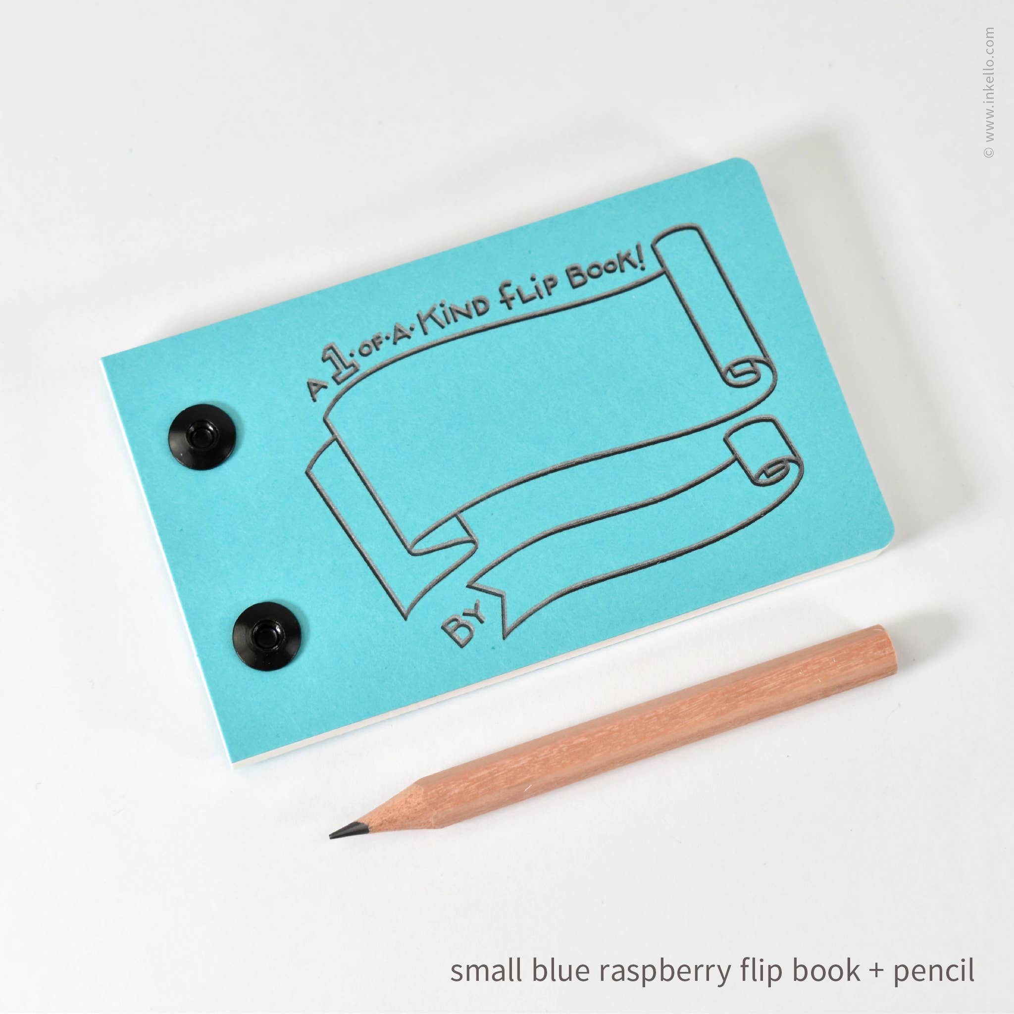 Blue Raspberry Draw-Your-Own Flip Book + Pencil