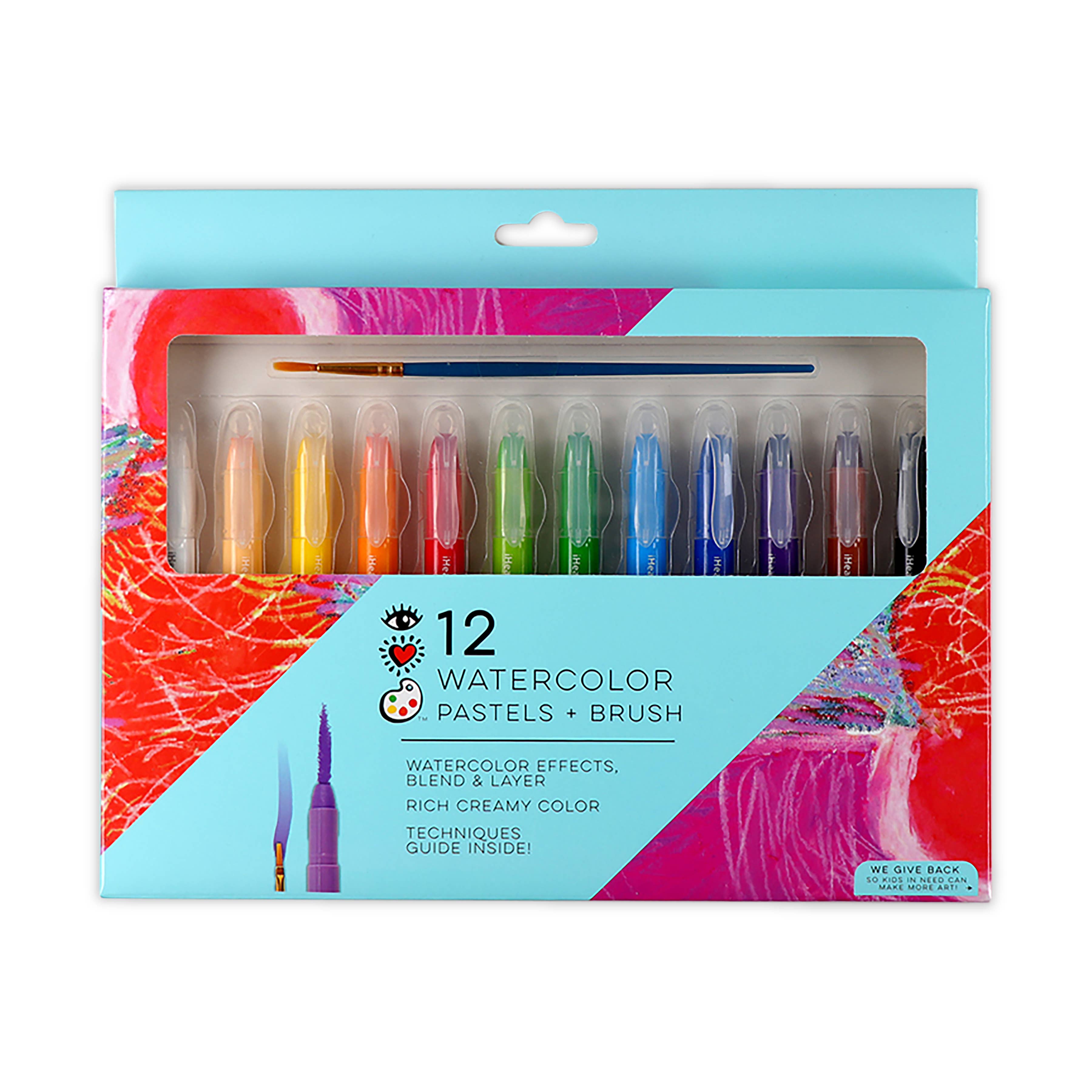 Watercolor Pastels + Brush