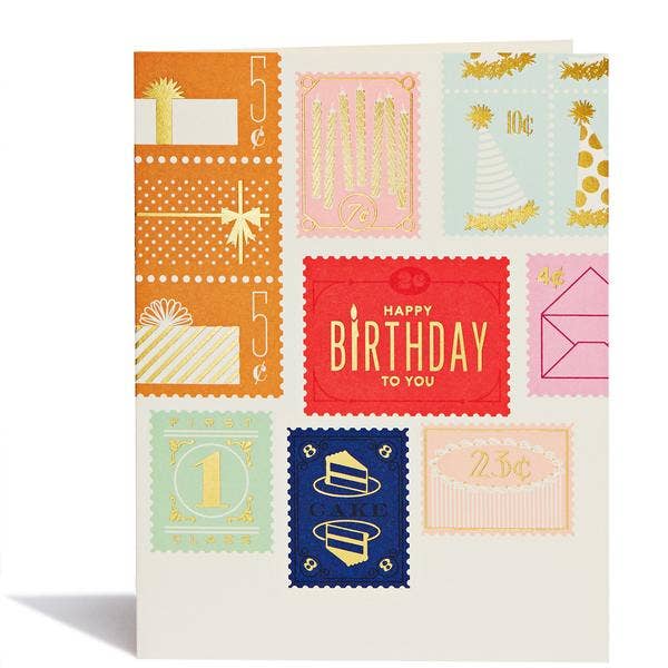 Birthday Stamps Greeting Card