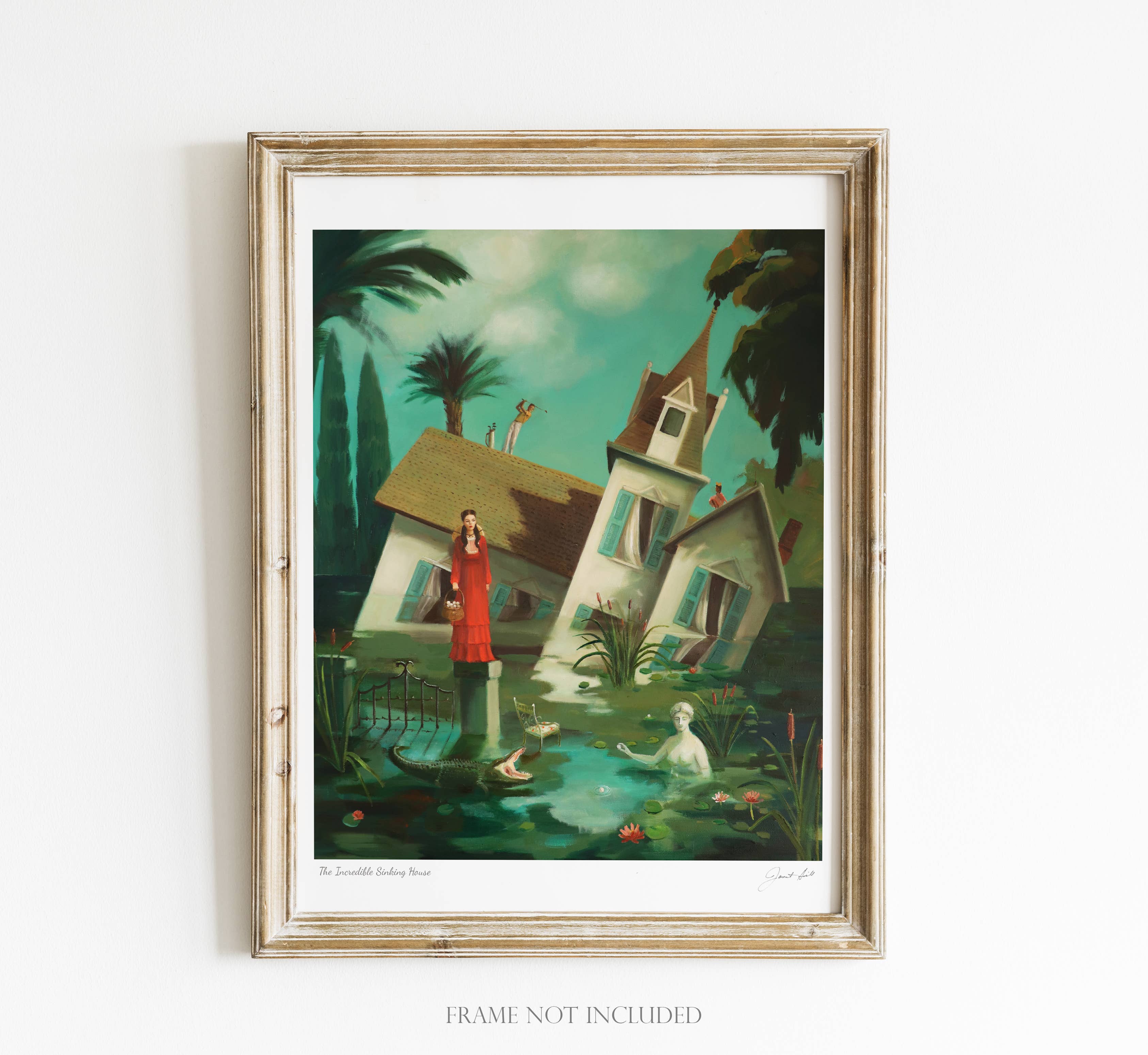 The Incredible Sinking House 8.5"x11" Art Print