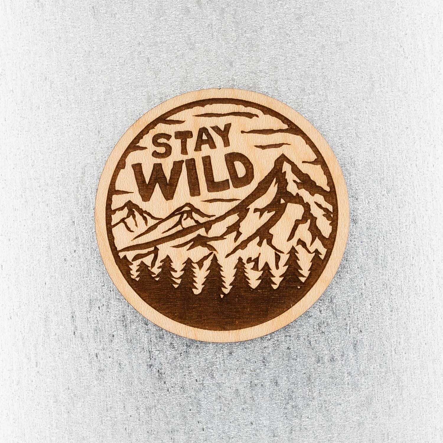 Steamer Lane Design - Stay Wild Wood Magnet