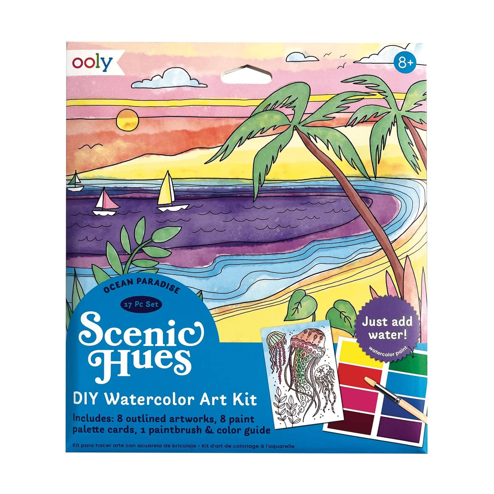 Ocean Paradise Scenic Hues D.I.Y. Watercolor Kit