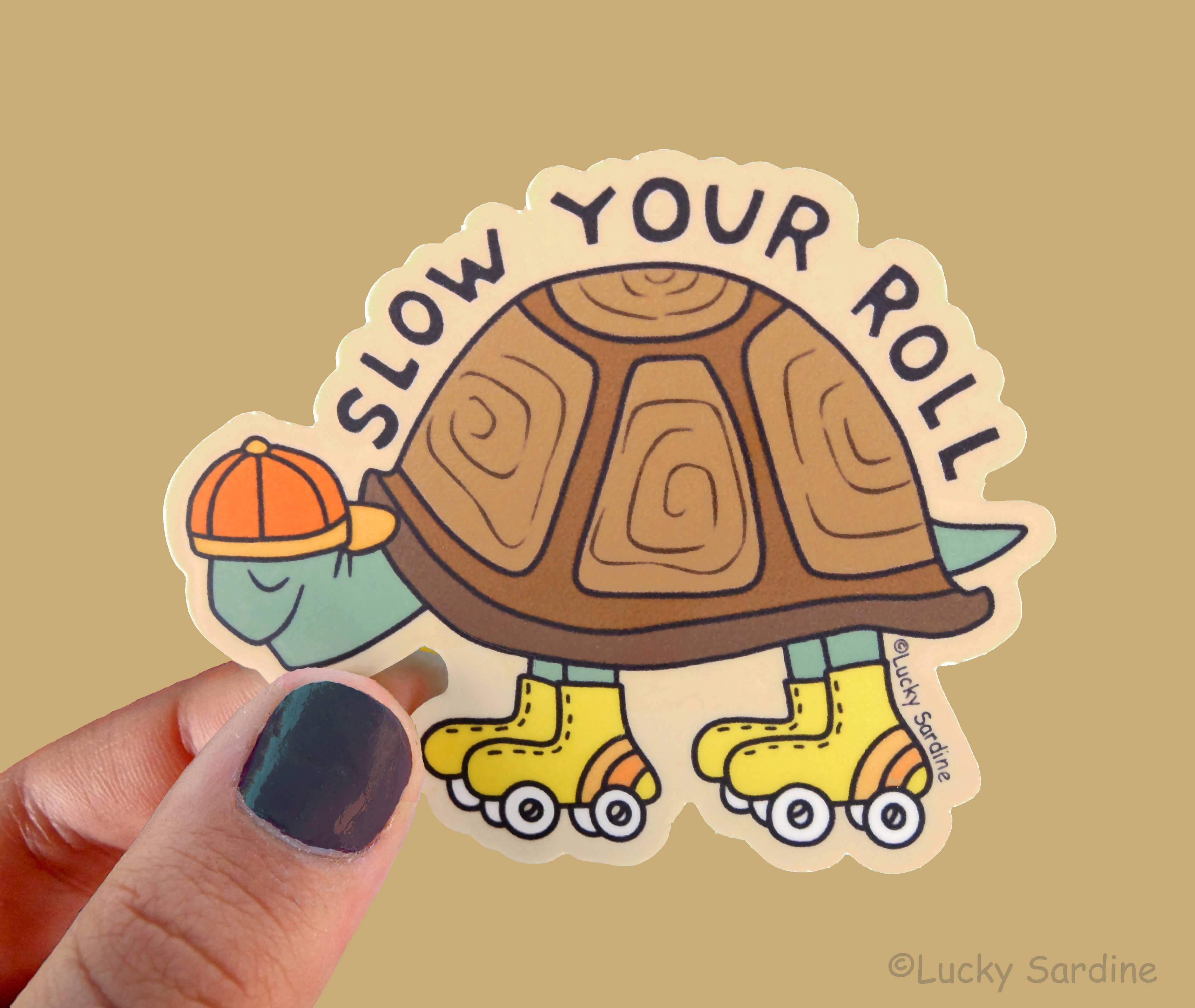 Tortoise Slow Your Roll - Vinyl Sticker