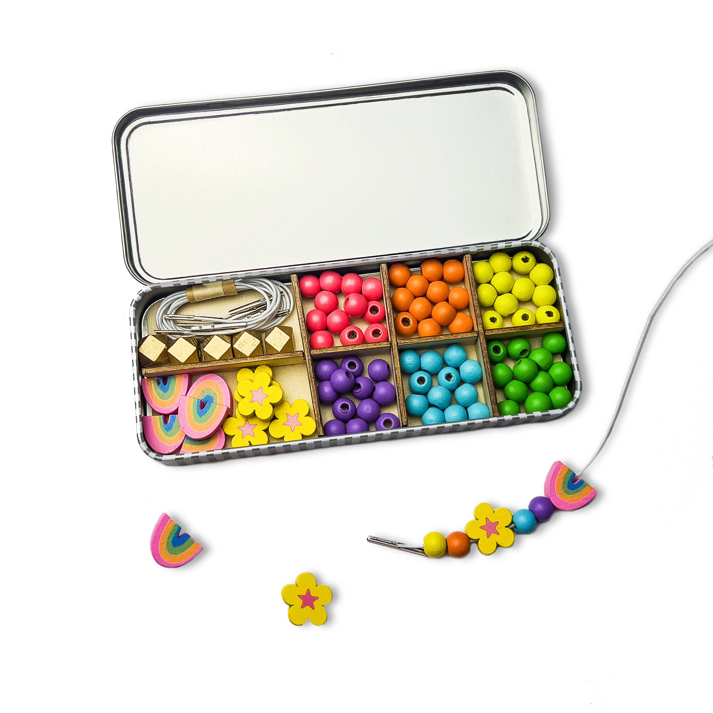Rainbow Bracelet Bead Kit: 5 Bracelets